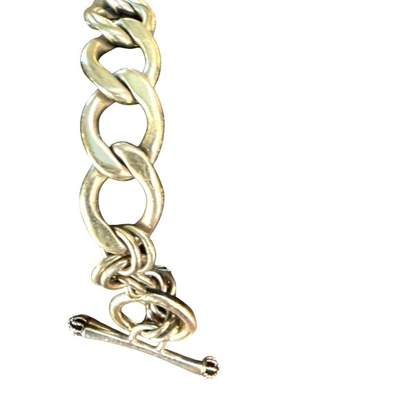 Juicy Couture Gold-Tone Chunky Chain Toggle Charm Bracelet Y2K Style - Picture 3 of 4